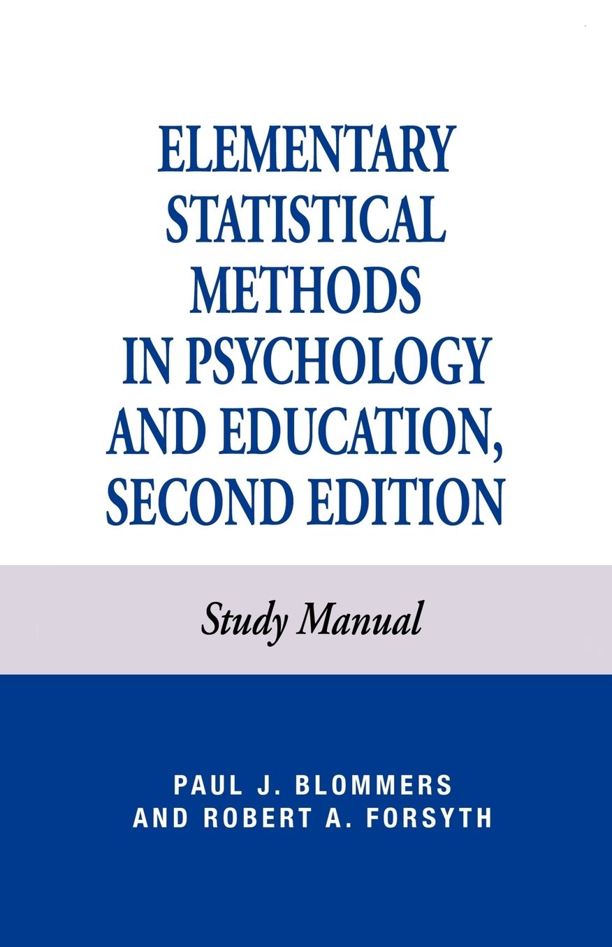 Elementary Statistical Methods in Psychology: and Education, Study Manual