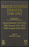 Major Knesset Debates, 1948-1981