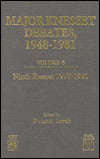Major Knesset Debates, 1948-1981