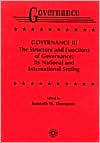 The Structure and Functions of Governance: Its National and International Setting