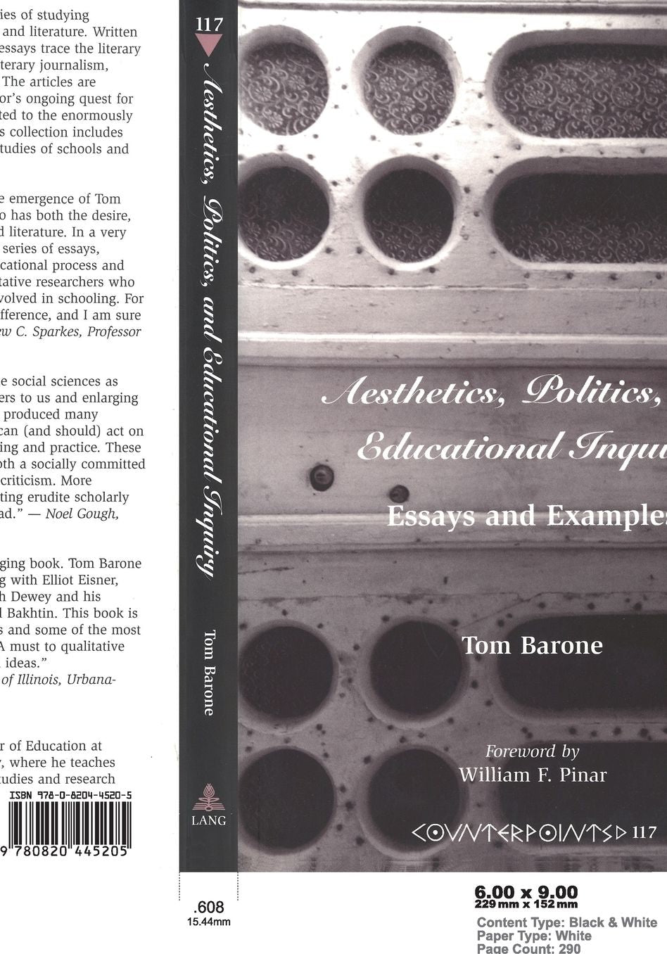 Aesthetics, Politics, and Educational Inquiry: Essays and Examples