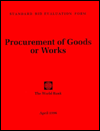 Standard Bid Evaluation Form: Procurement of Goods or Works