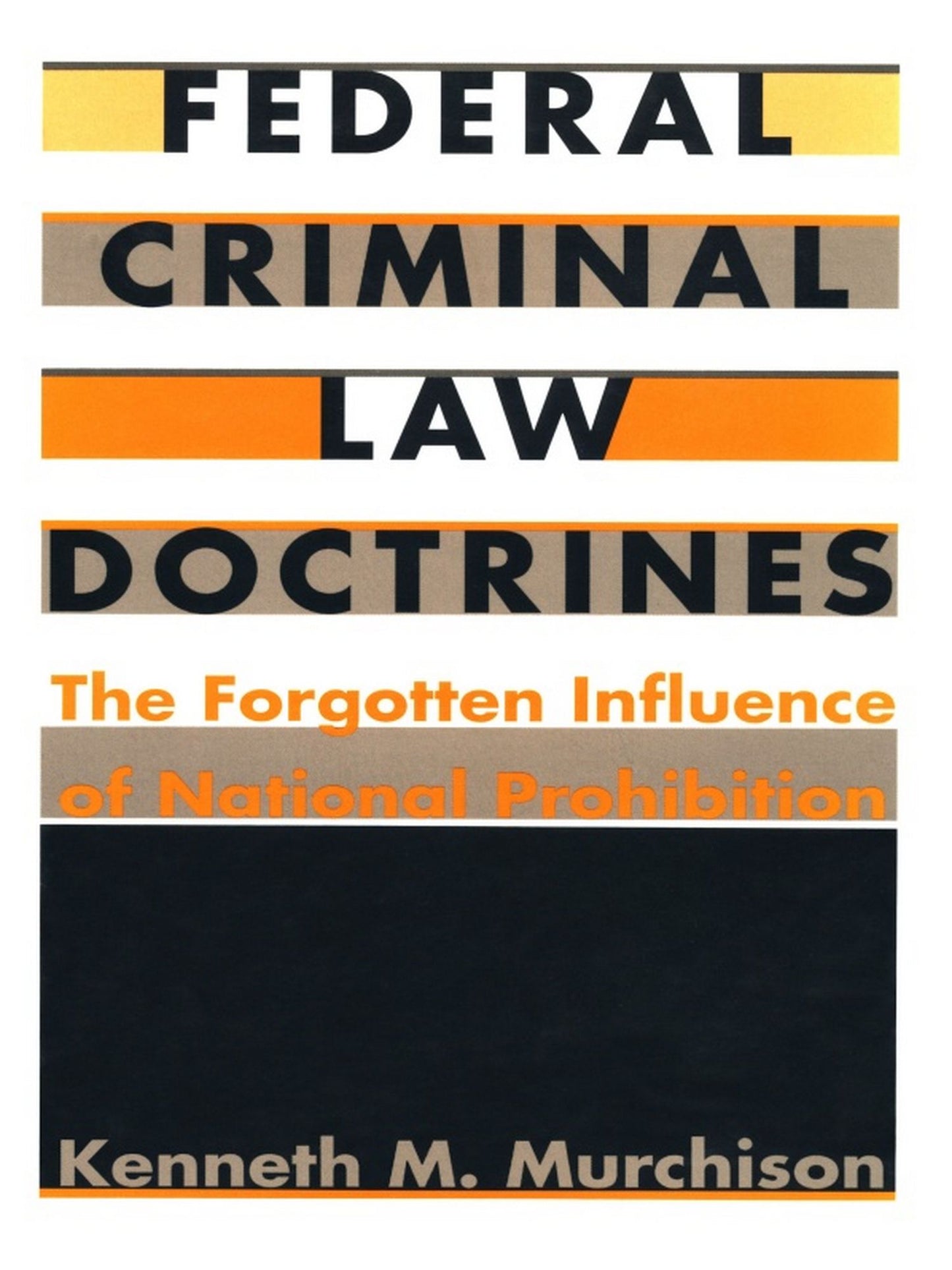 TEST1 Federal Criminal Law Doctrines: The Forgotten Influence of National Prohibition