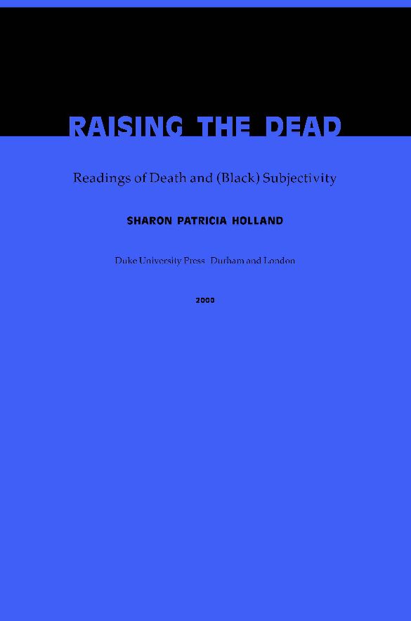TEST1 Raising the Dead: Readings of Death and (Black) Subjectivity