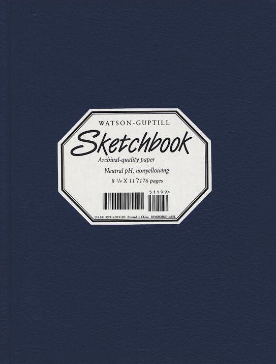 Large Sketchbook (Lizard, Navy Blue)