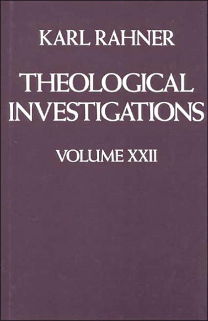 Theological Investigations: Humane Society and the Church of Tomorrow