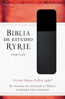 Biblia de estudio Ryrie ampliada: Duo-tono negor con indice