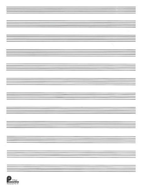 Manuscript Paper: 12-stave (formerly #51): Passantino Manuscript Paper