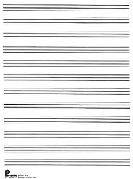 Writing Pad No. 1: 12-stave (both sides): Passantino Manuscript Paper