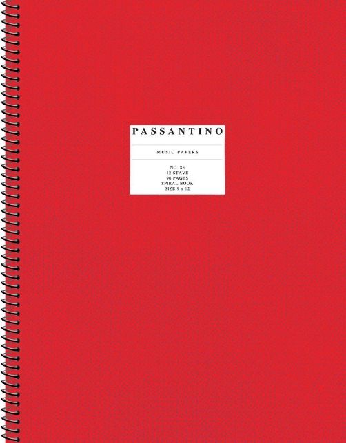 Spiral Book 12-Stave - Passantino Manuscript Paper, #85