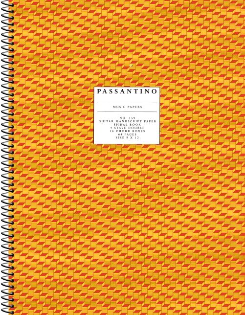 Spiral Book 4-Stave/16 Chord Boxes (Guitar) - Passantino Manuscript Paper, #159