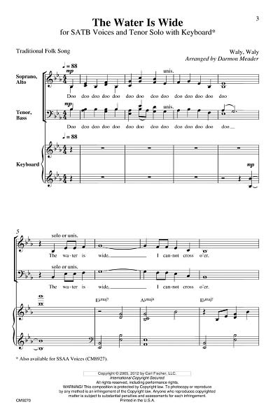 The Water is Wide: Traditional Folk Song: O Waly, Waly