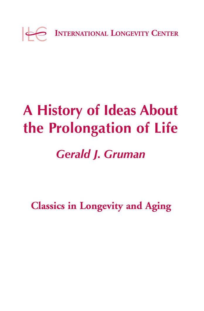 A History of Ideas About the Prolongation of Life