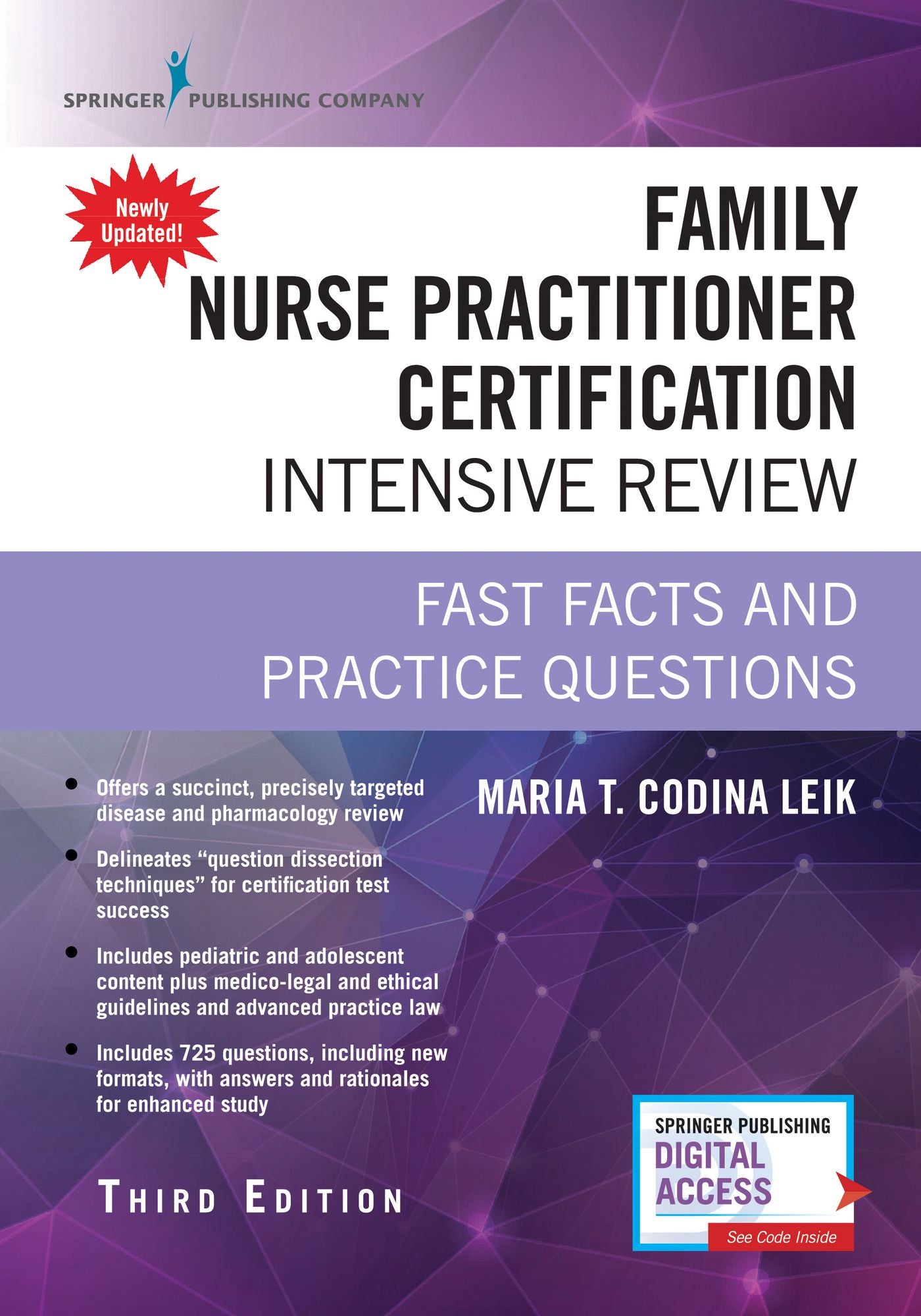 Family Nurse Practitioner Certification Intensive Review, Third Edition: Fast Facts and Practice Questions
