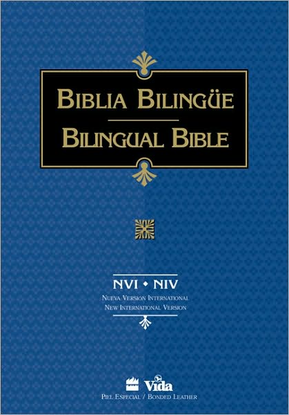 NVI/NIV Biblia Bilingue, piel imitacion negro, indice (Bilingual Bible)