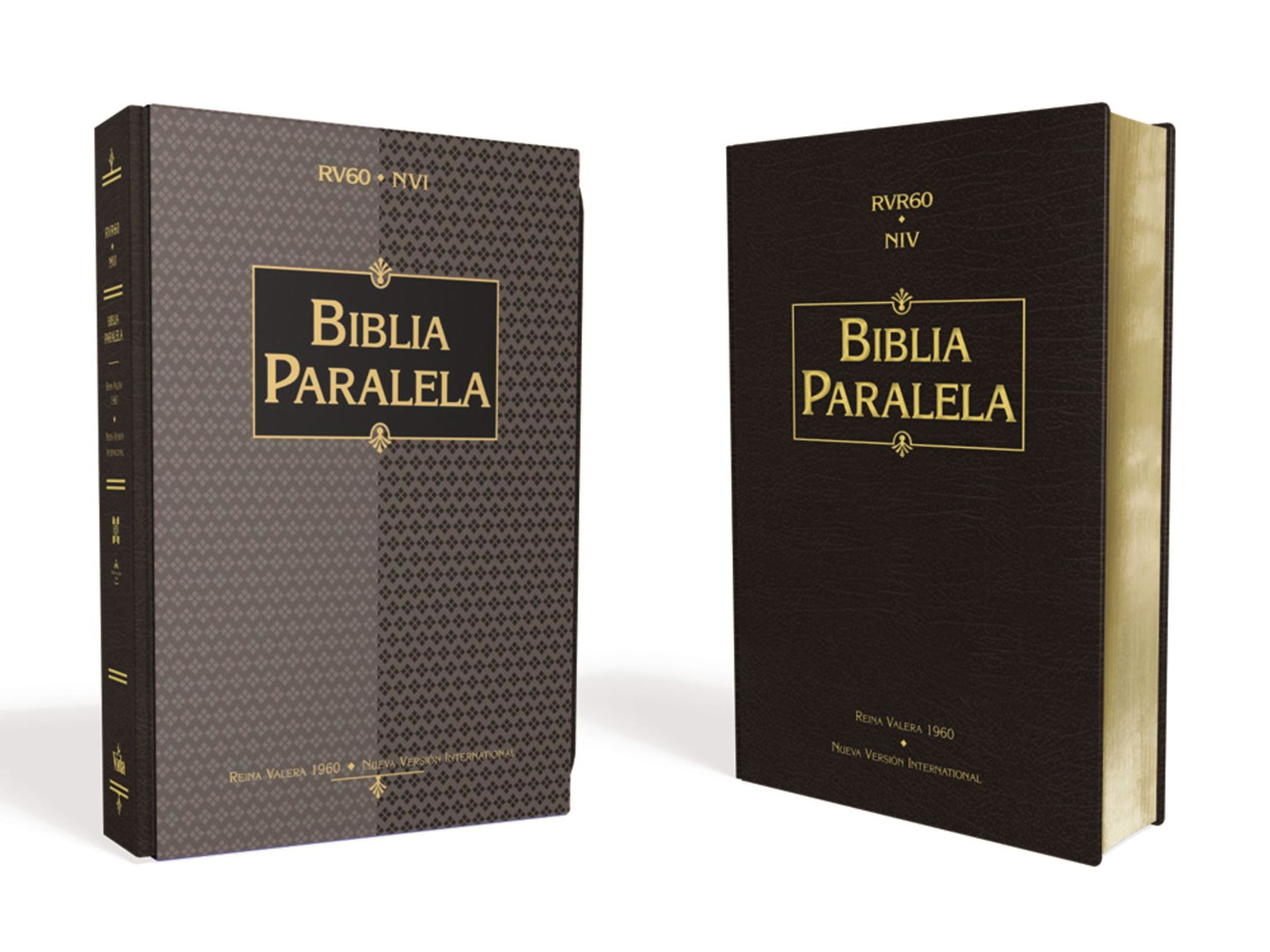 NVI/RVR 1960 Biblia Paralela: Nueva Version Internacional y Reina-Valera 1960, piel imitacion negro (Parallel Bible)
