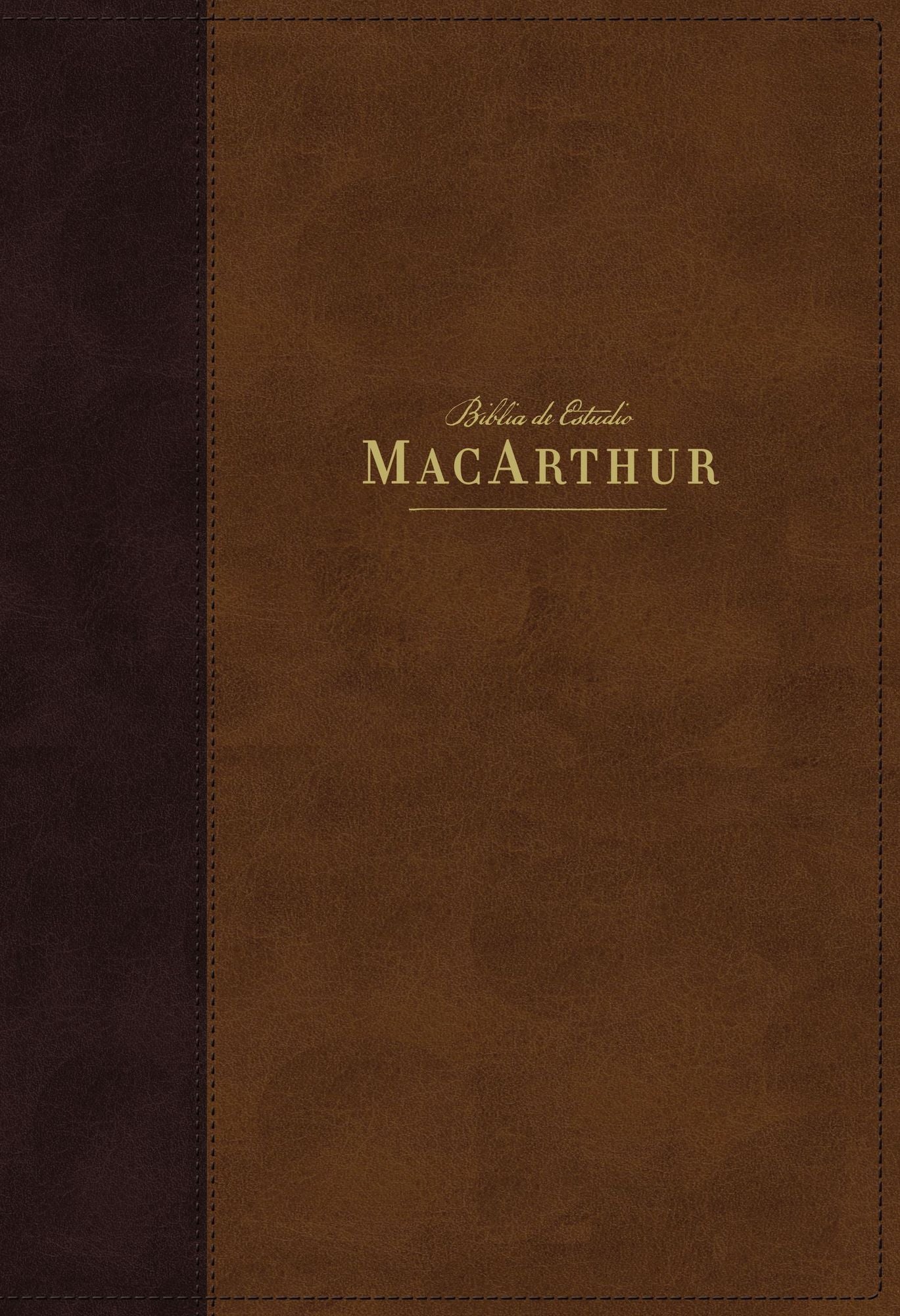 Nbla Biblia de Estudio Macarthur, Leathersoft, Cafï¿½, Interior a DOS Colores