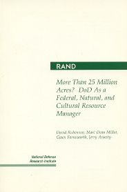 More Than 25 Million Acres? DoD as a Federal, Natural, and Cultural Resource Manager