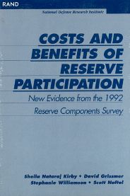 Costs and Benefits of Reserve Participation: New Evidence from the 1992 Reserve Components Survey