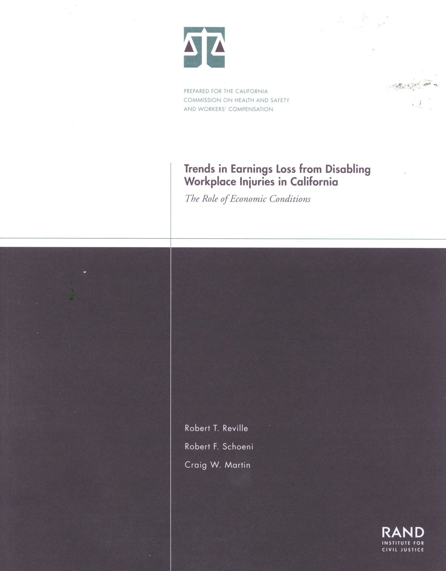Trends in Earnings Loss from Disabling Workplace Injuries in California: The Role of Economic Conditions