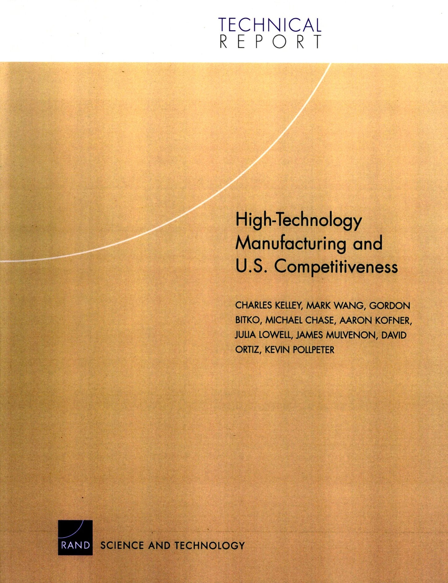 High-Technology Manufacturing and U. S. Competitiveness