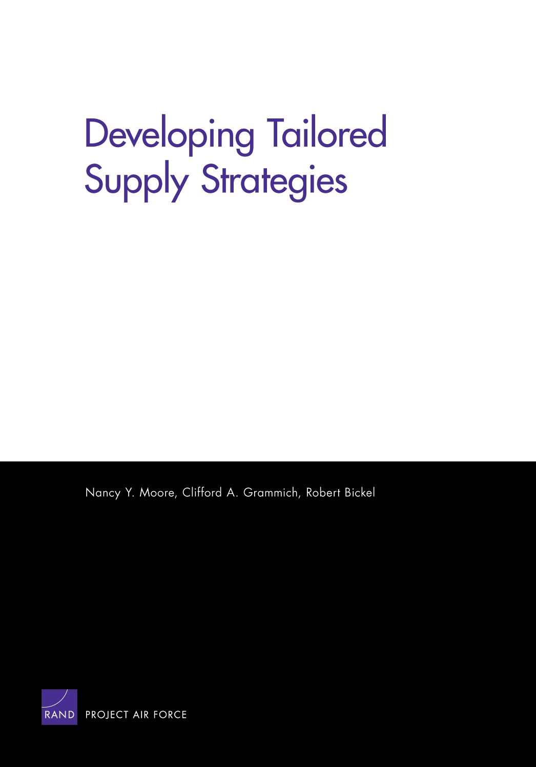 DEVELOPING TAILORED SUPPLY STRATEGIES