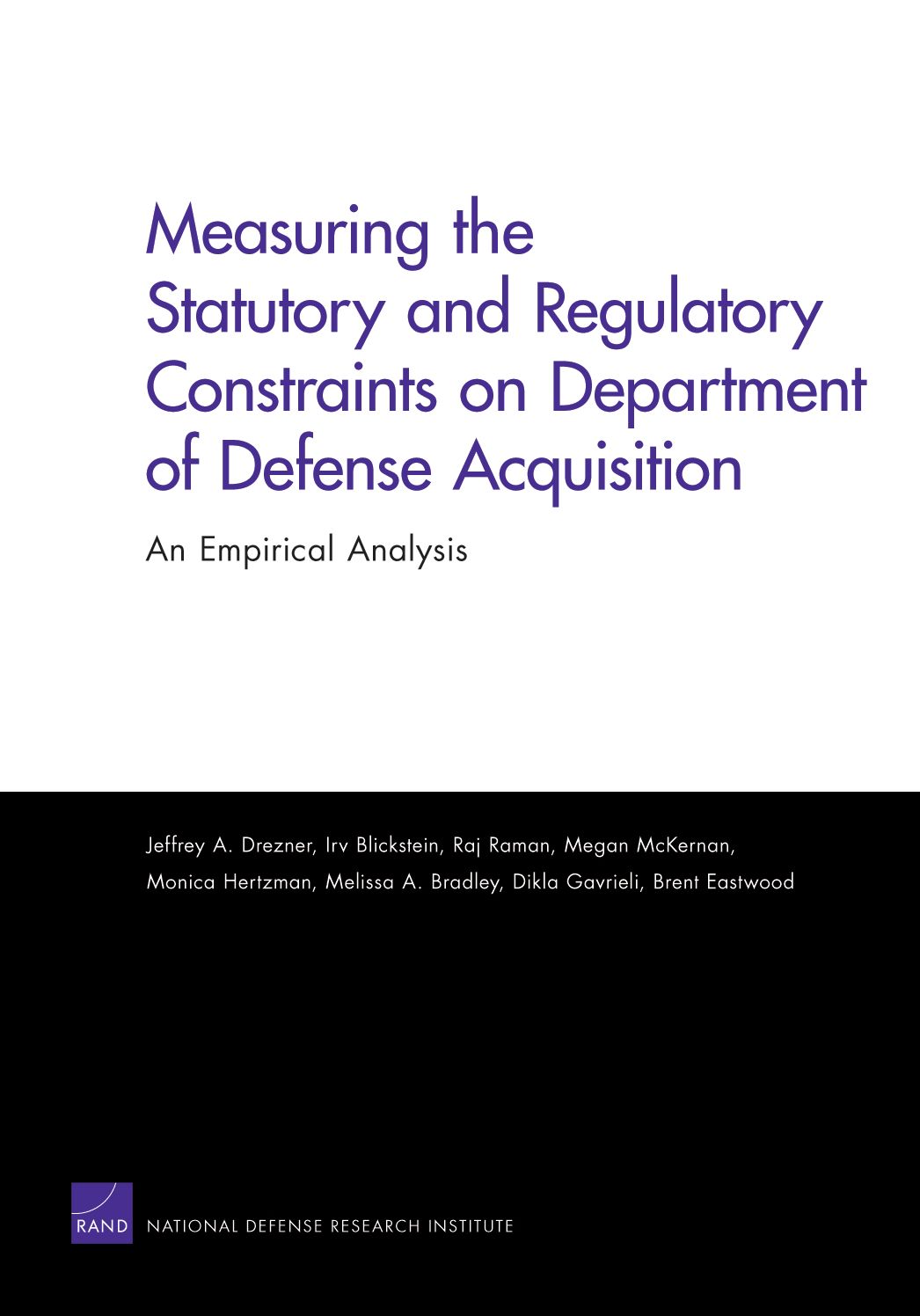 MEASURING THE STATUTORY AND REGULATORY CONSTRAINTS