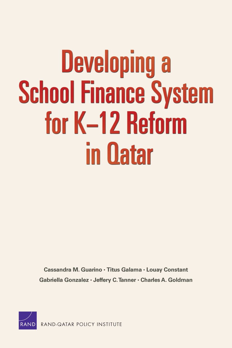Developing a School Finance System for K?12 Reform in Qatar