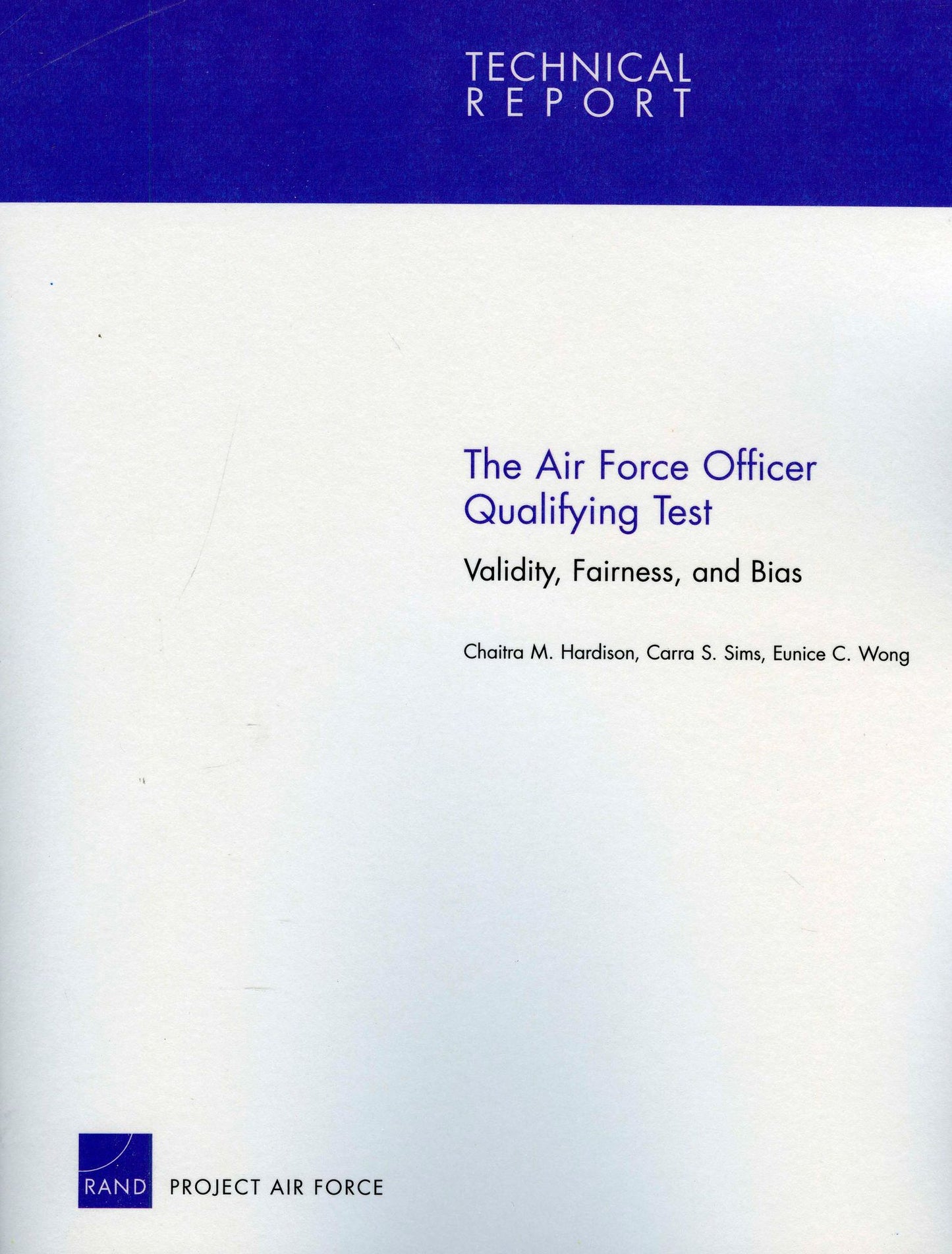 The Air Force Officer Qualifying Test: Validity, Fairness, and Bias