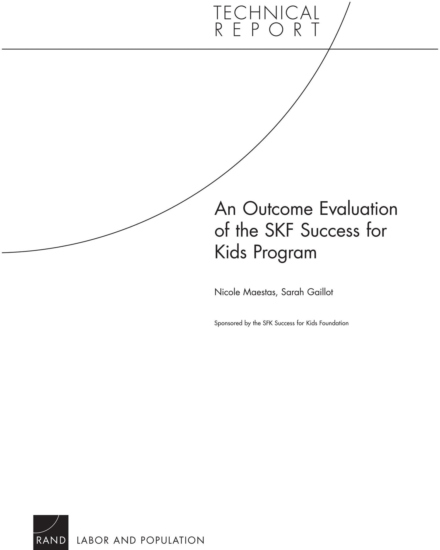 An Outcome Evaluation of the Success for Kids Program