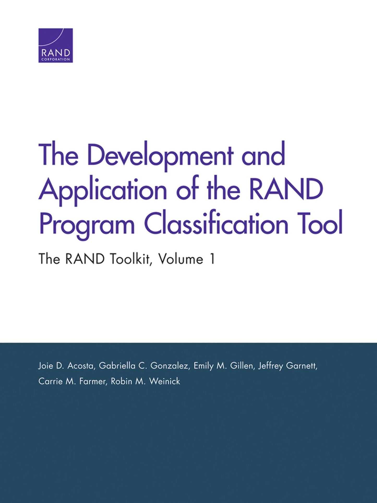 The Development and Application of the RAND Program Classification Tool: The RAND Toolkit