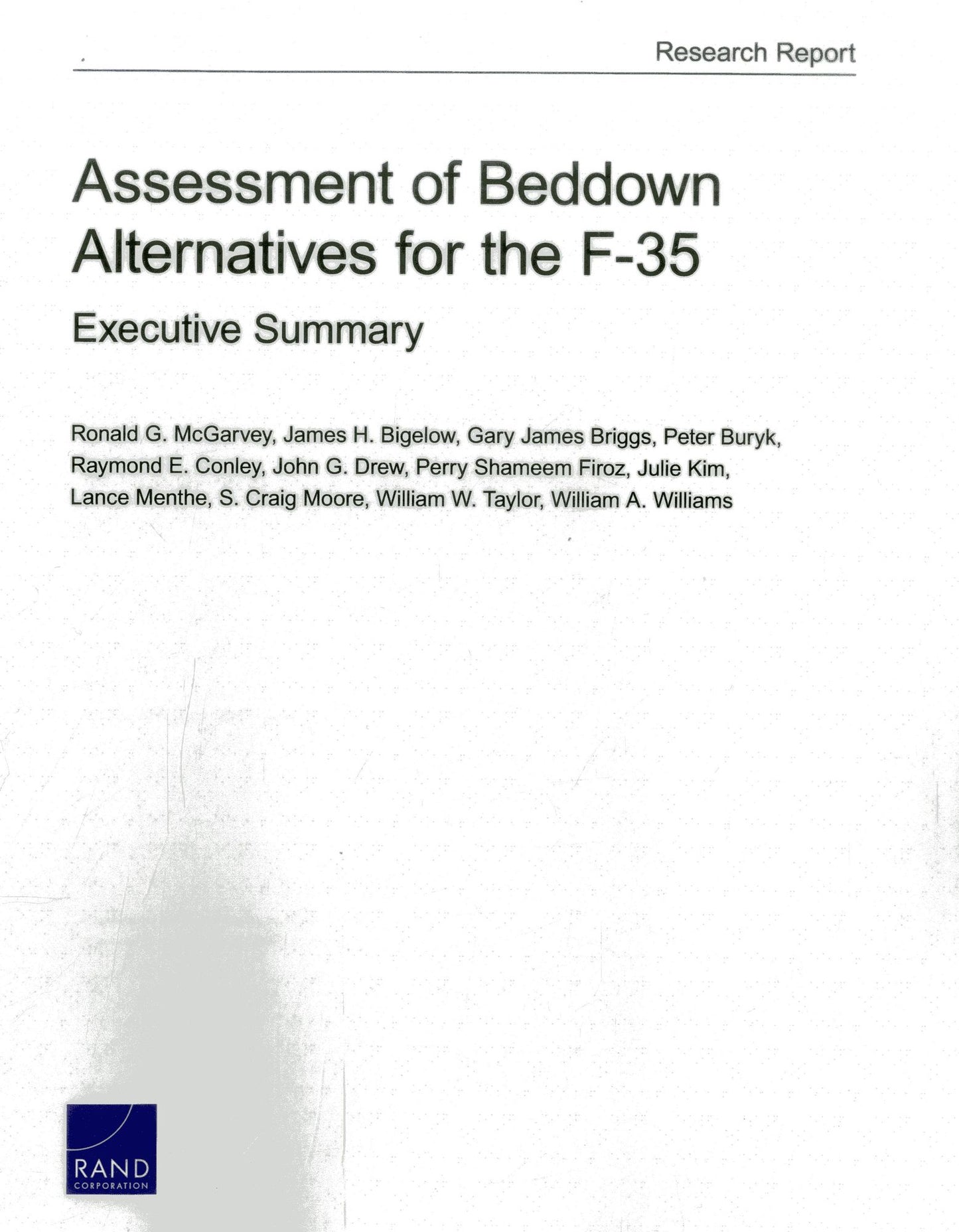 Assessment of Beddown Alternatives for the F-35: Executive Summary