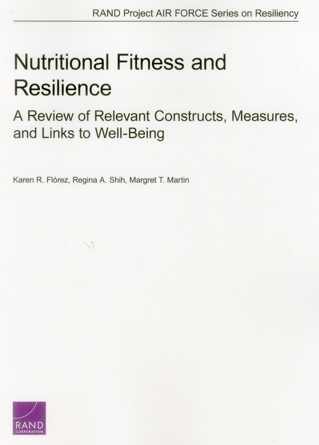 Nutritional Fitness and Resilience: A Review of Relevant Constructs, Measures, and Links to Well-Being
