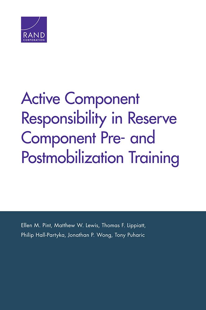Active Component Responsibility in Reserve Component Pre- and Postmobilization Training