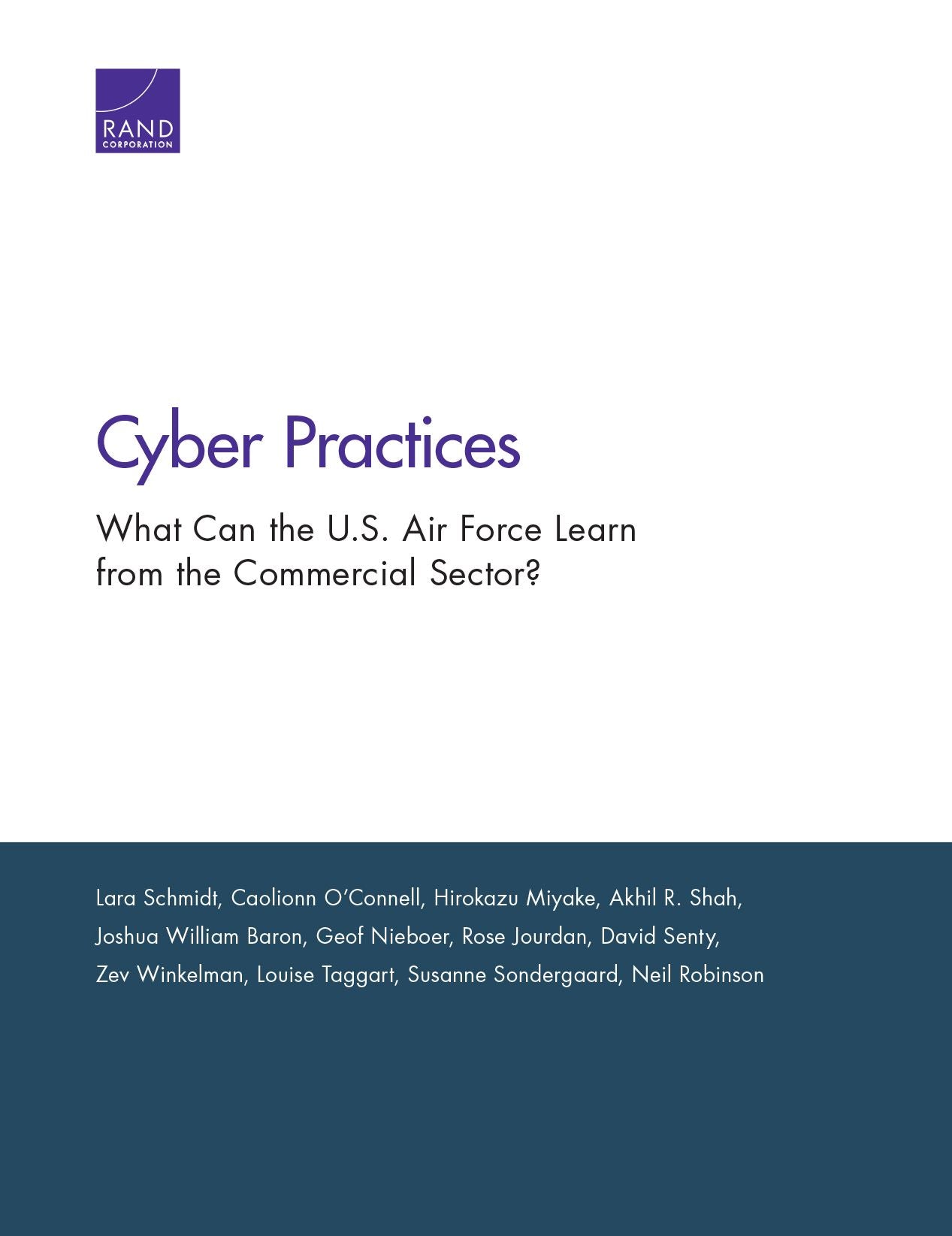 Cyber Practices: What Can the U.S. Air Force Learn from the Commercial Sector?