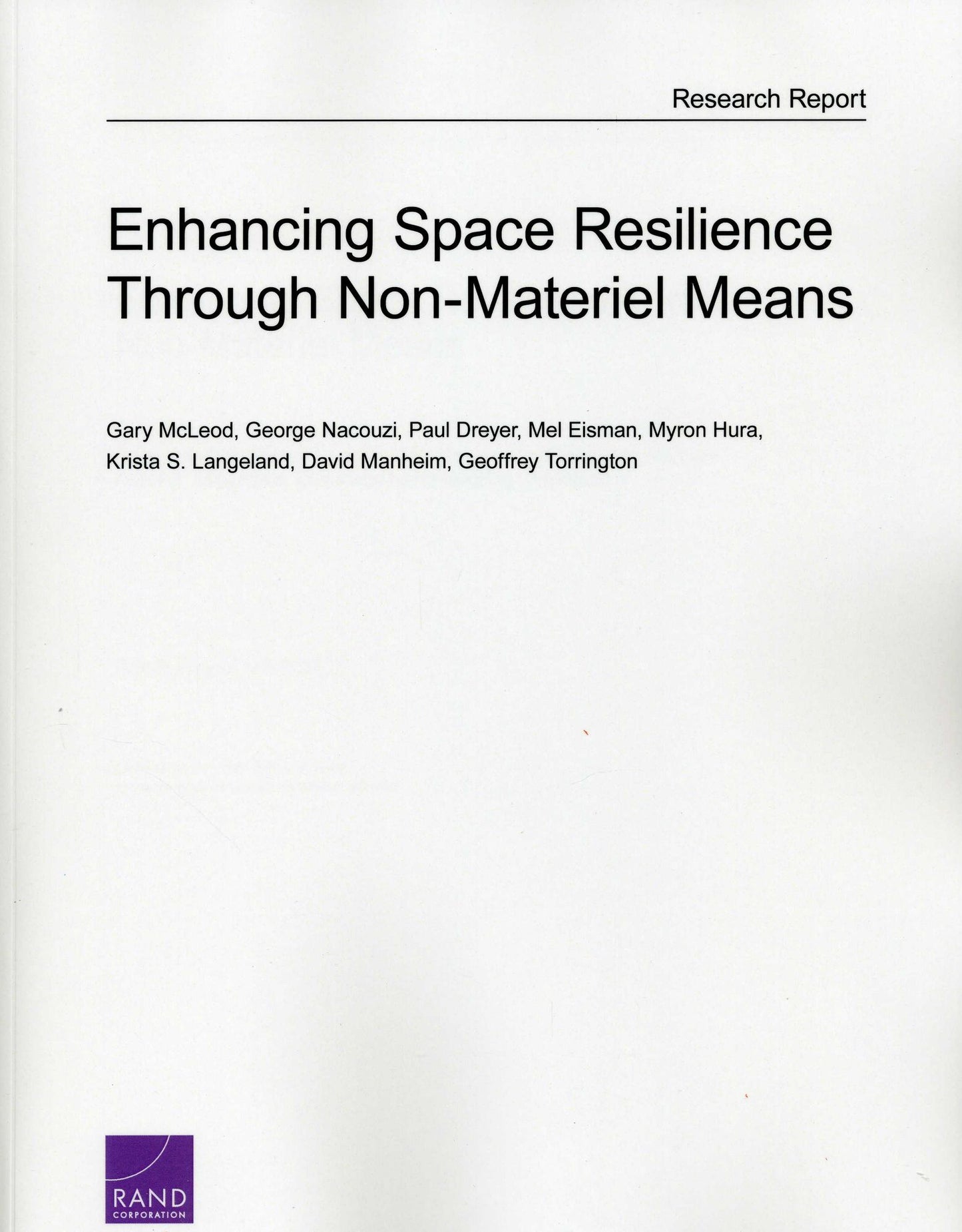 Enhancing Space Resilience Through Non-Materiel Means