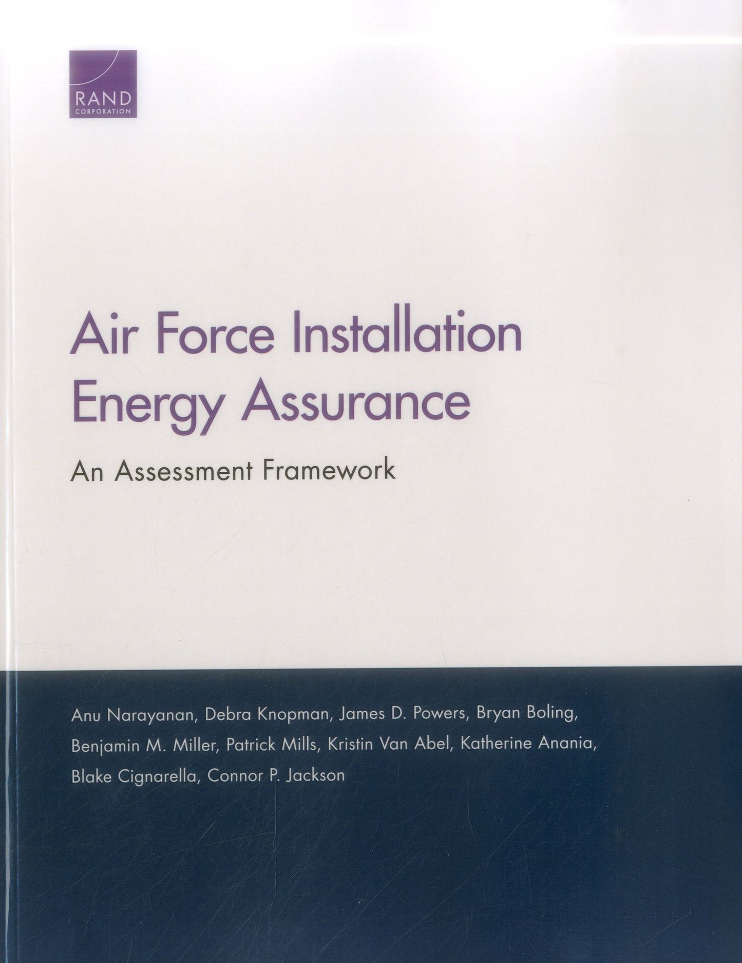 Air Force Installation Energy Assurance: An Assessment Framework