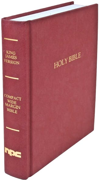 Burgundy Compact Wide Margin Bible King James Version