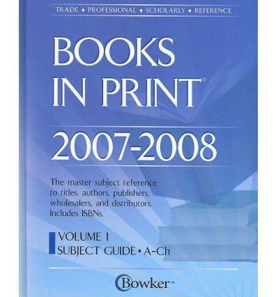 Subject Guide to Books In Print 2007-2008