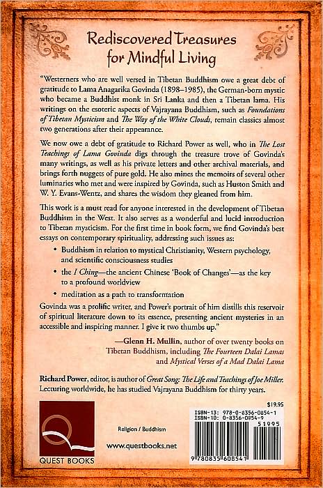 Lost Teachings of Lama Govinda: Living Wisdom from a Modern Tibetan Master