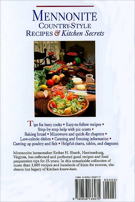 Mennonite Country-Style Recipes and Kitchen Secrets