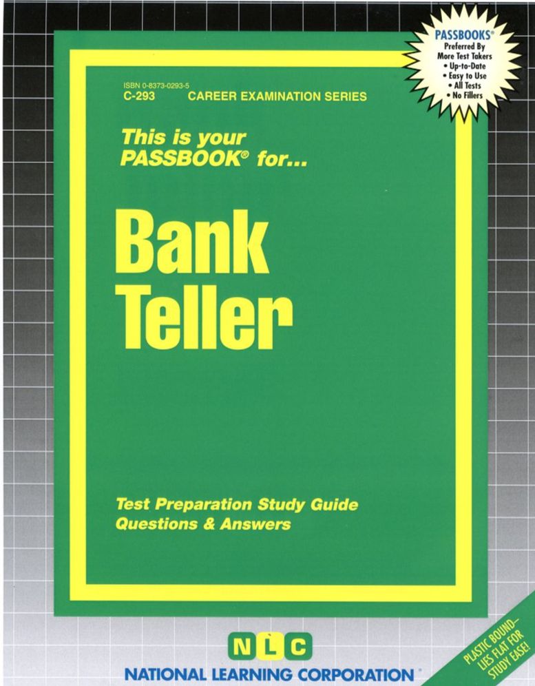 Bank Teller: Test Preparation Study Guide, Questions and Answers