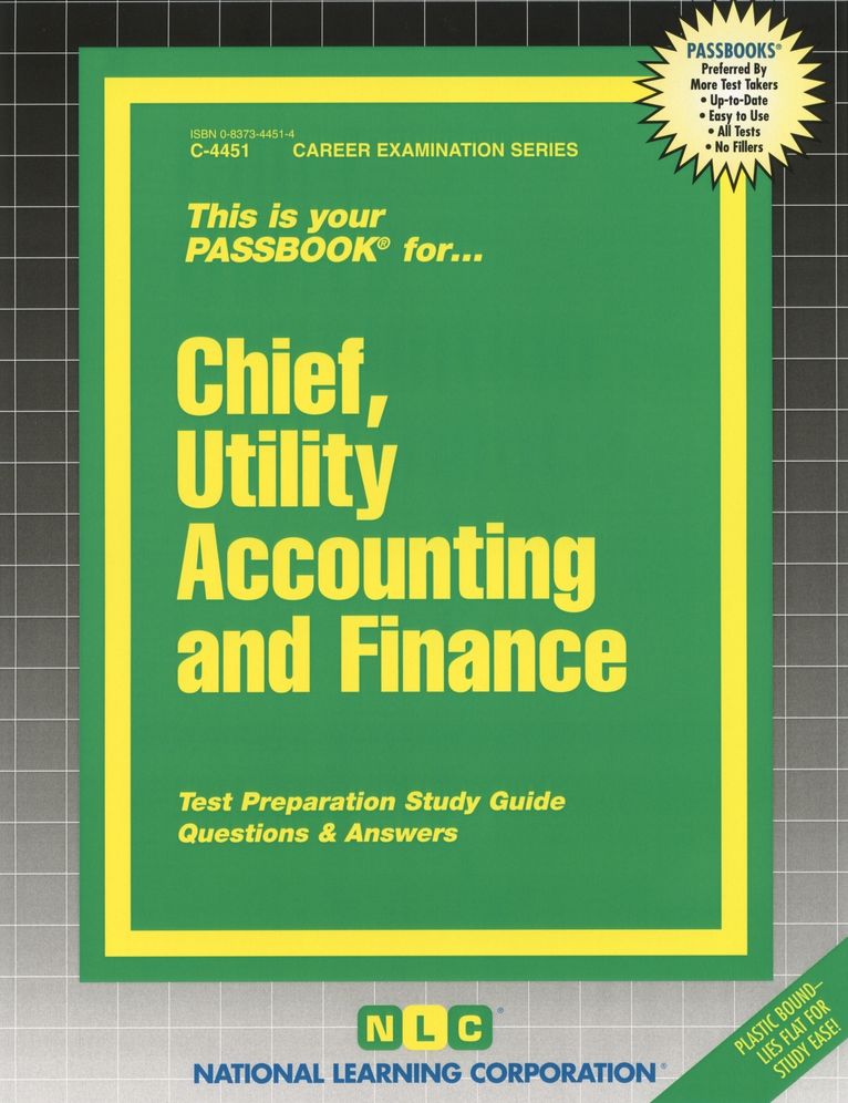 Chief, Utility Accounting and Finance