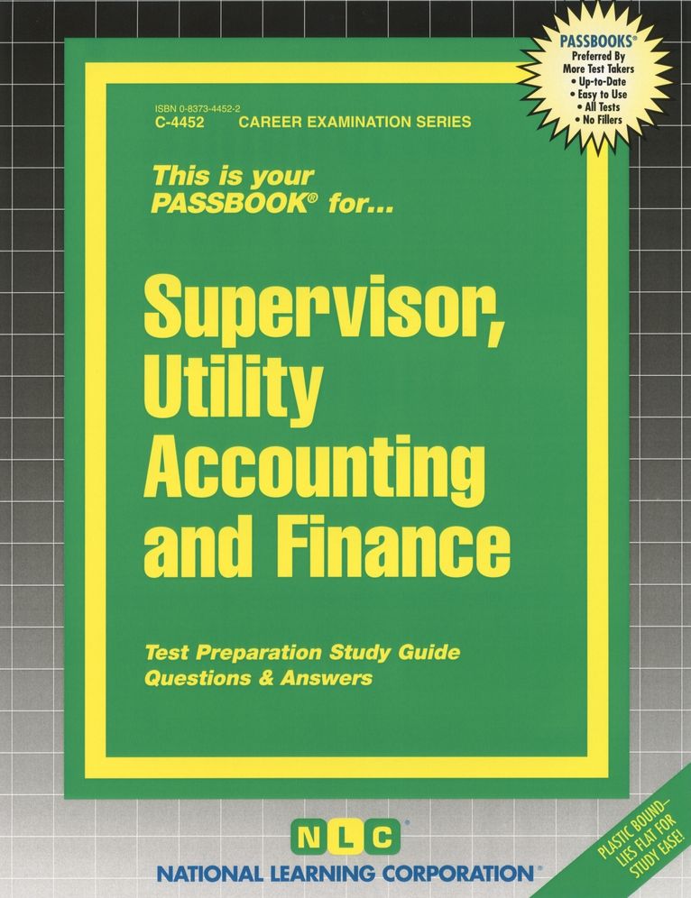 Supervisor, Utility Accounting and Finance