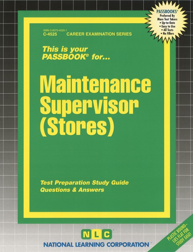 Maintenance Supervisor (Stores)