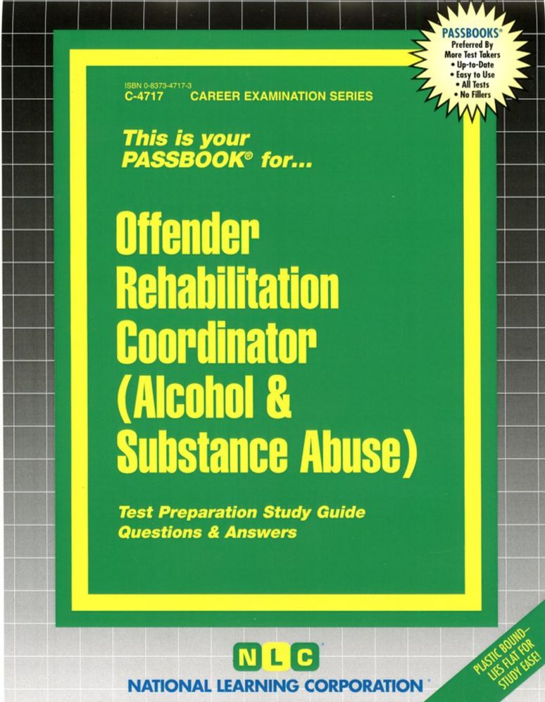 Offender Rehabilitation Coordinator (Alcohol & Substance Abuse)
