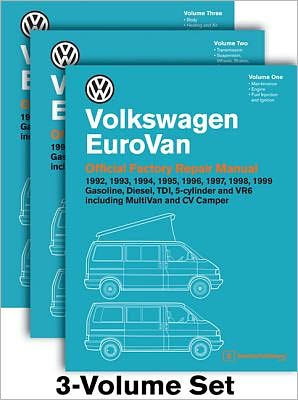 Volkswagen EuroVan Official Factory Repair Manual 1992-1999: Gasoline, Diesel, TDI, 5-cylinder, and VR6 including MultiVan and CV Camper