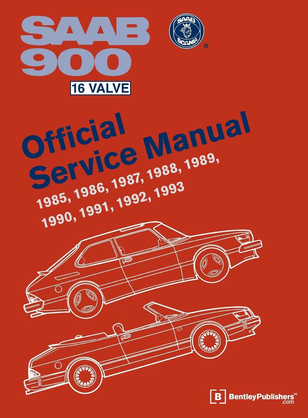 Saab 900 16 Valve Official Service Manual 1985-1993: Including 1994 Convertible