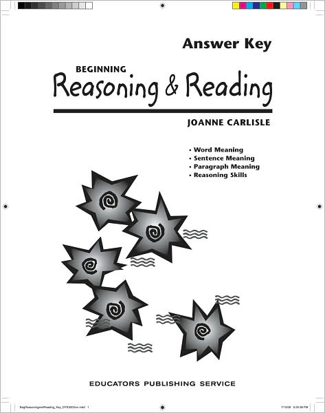 Beginning Reasoningreading Teach Guide