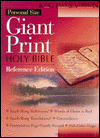 Giant Print Bible, Personal Size Edition: King James Version (KJV), black bonded leather, indexed